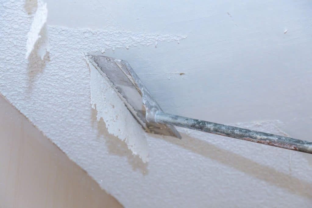 preparing for popcorn ceiling removal